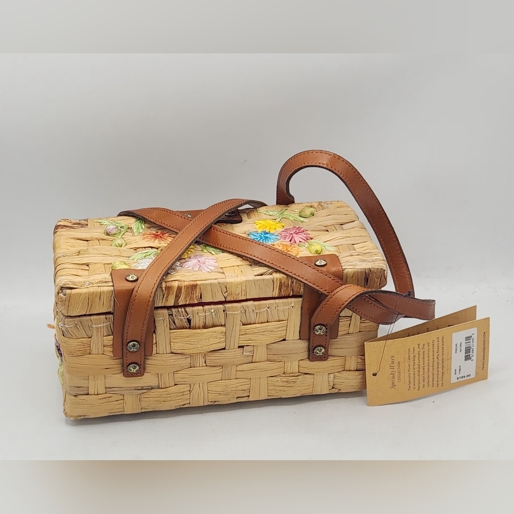 Patricia Nash Porcari Box Speciality Woven Basket Bag - Picture 7 of 15